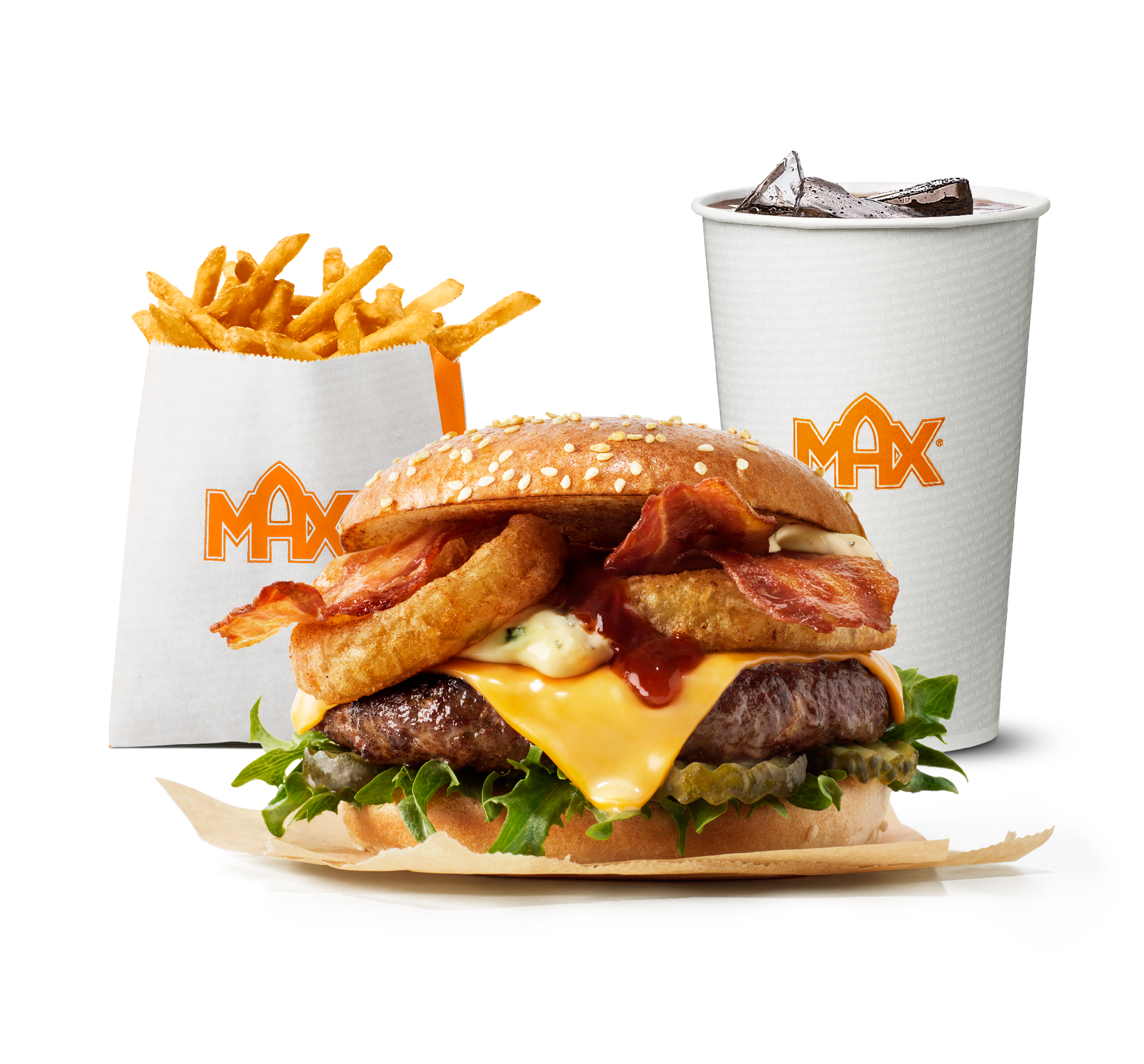 Chili BBQ Bearnaise burger-meny