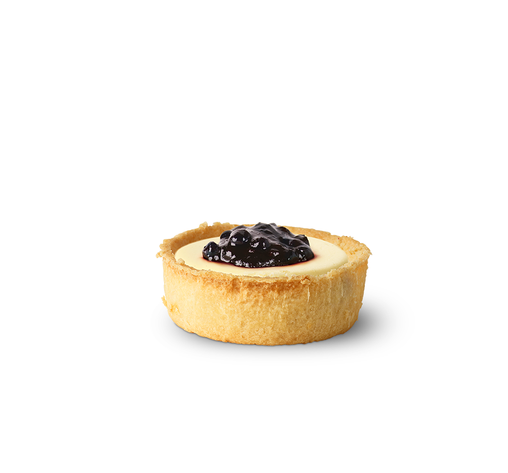 Cheesecake med blåbærsyltetøy