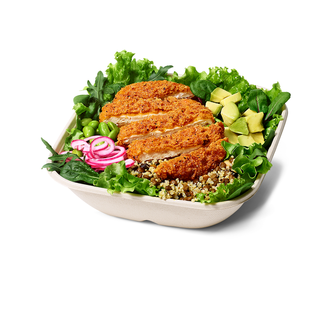 Crispy Chicken Caesar Salad Bowl